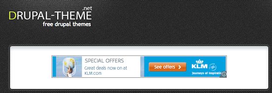 KLM Advert on Drupal-Theme.net