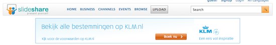 KLM Advert on Slideshare