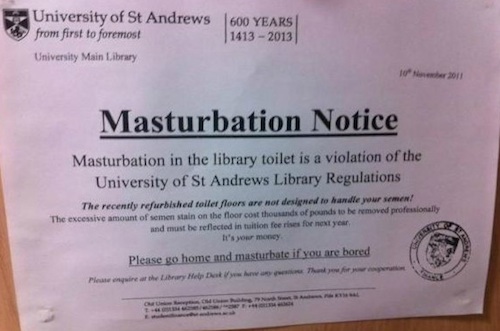 Masturbation Notice