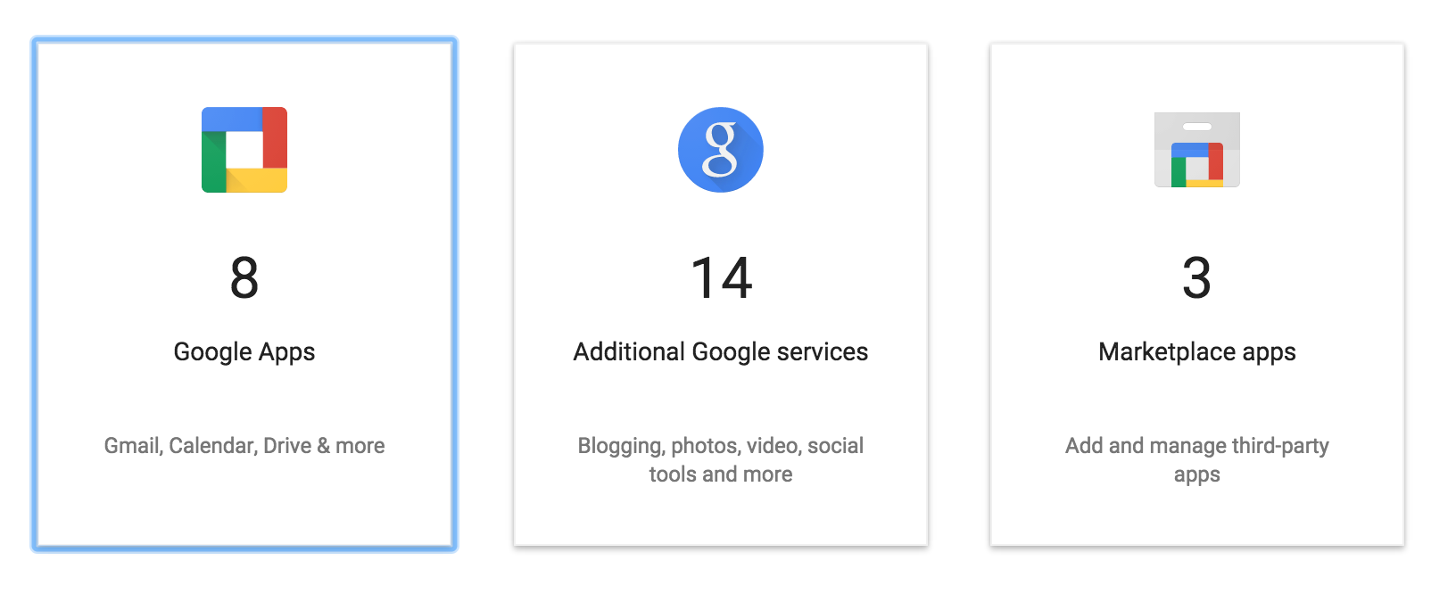 Google Apps - Select Google Native Apps