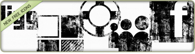 Black Ink Grunge Stamps Textures Icons Social Media Logos
