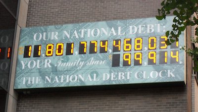 US national debt clock by Rafiq Phillips - http://www.flickr.com/photos/rafiqphillips/3980489159/