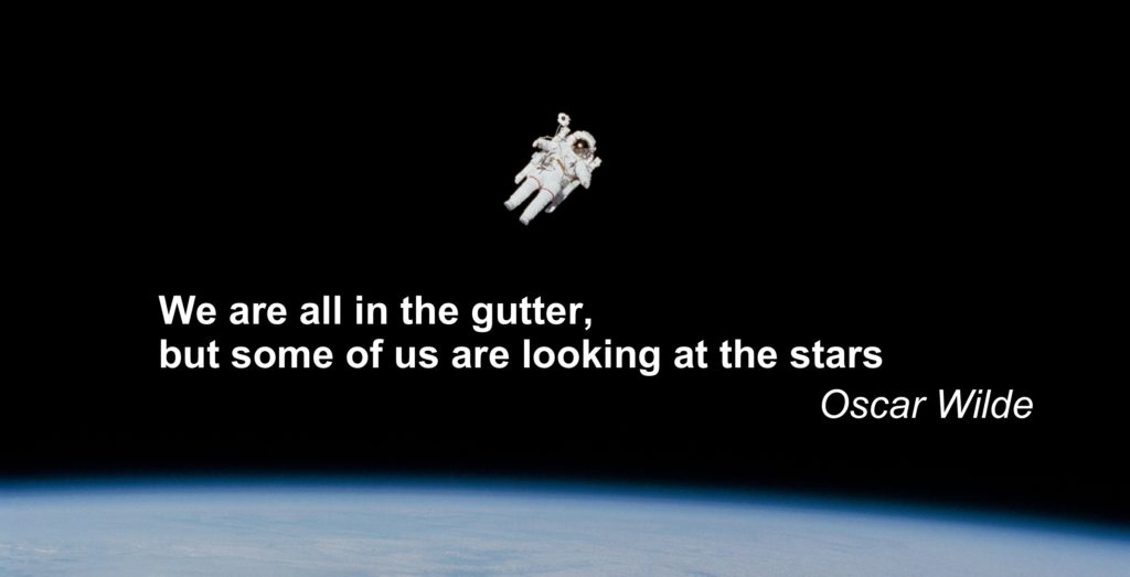 We are all in the gutter, but some of us are looking at the stars - Image (cc) NASA